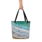 Wave Print Large Tote Bag