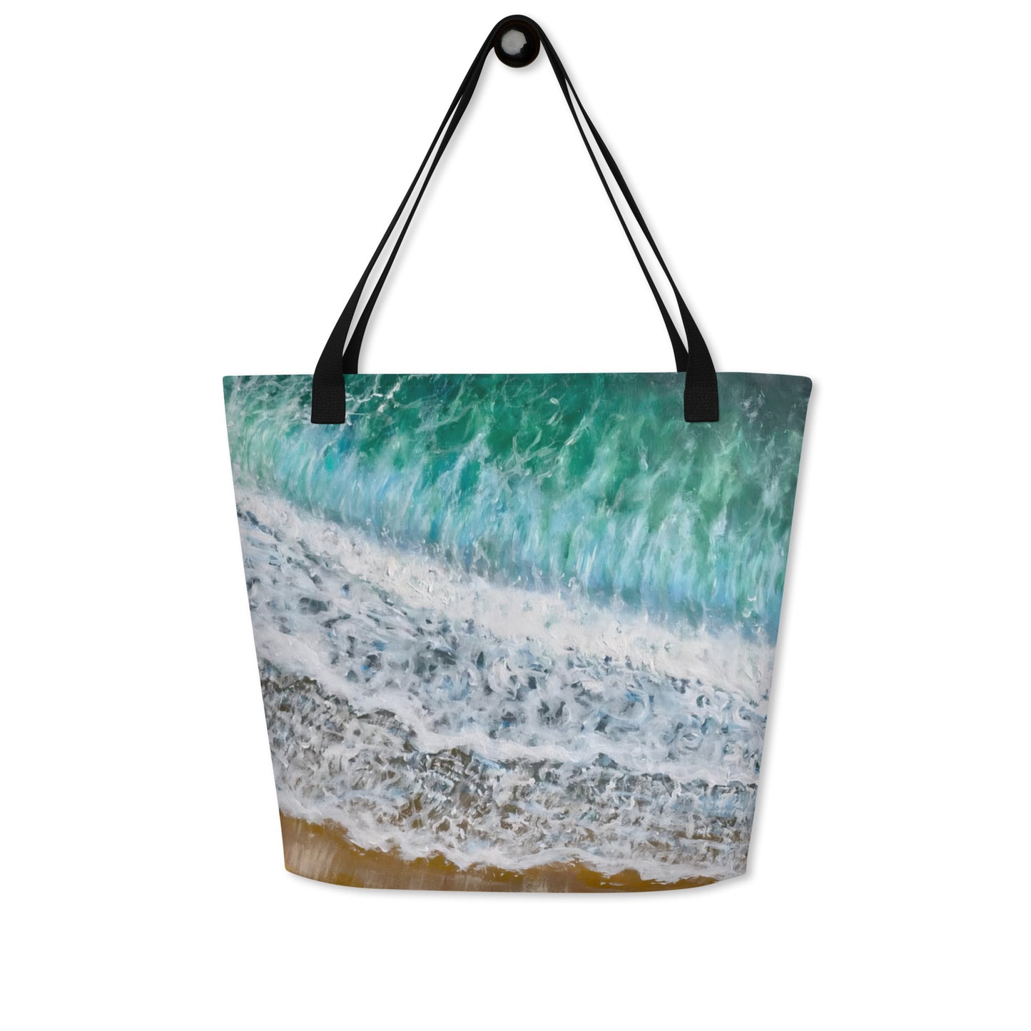 Wave Print Large Tote Bag