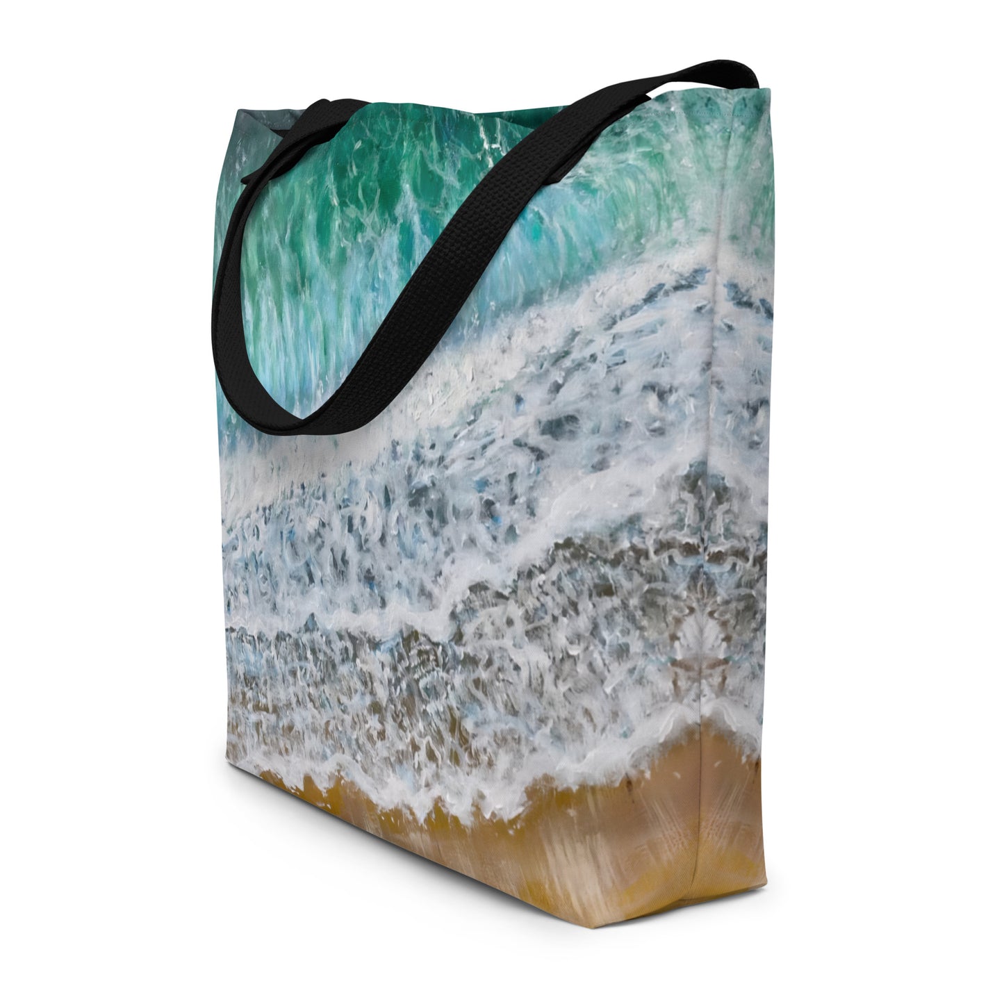 Wave Print Large Tote Bag