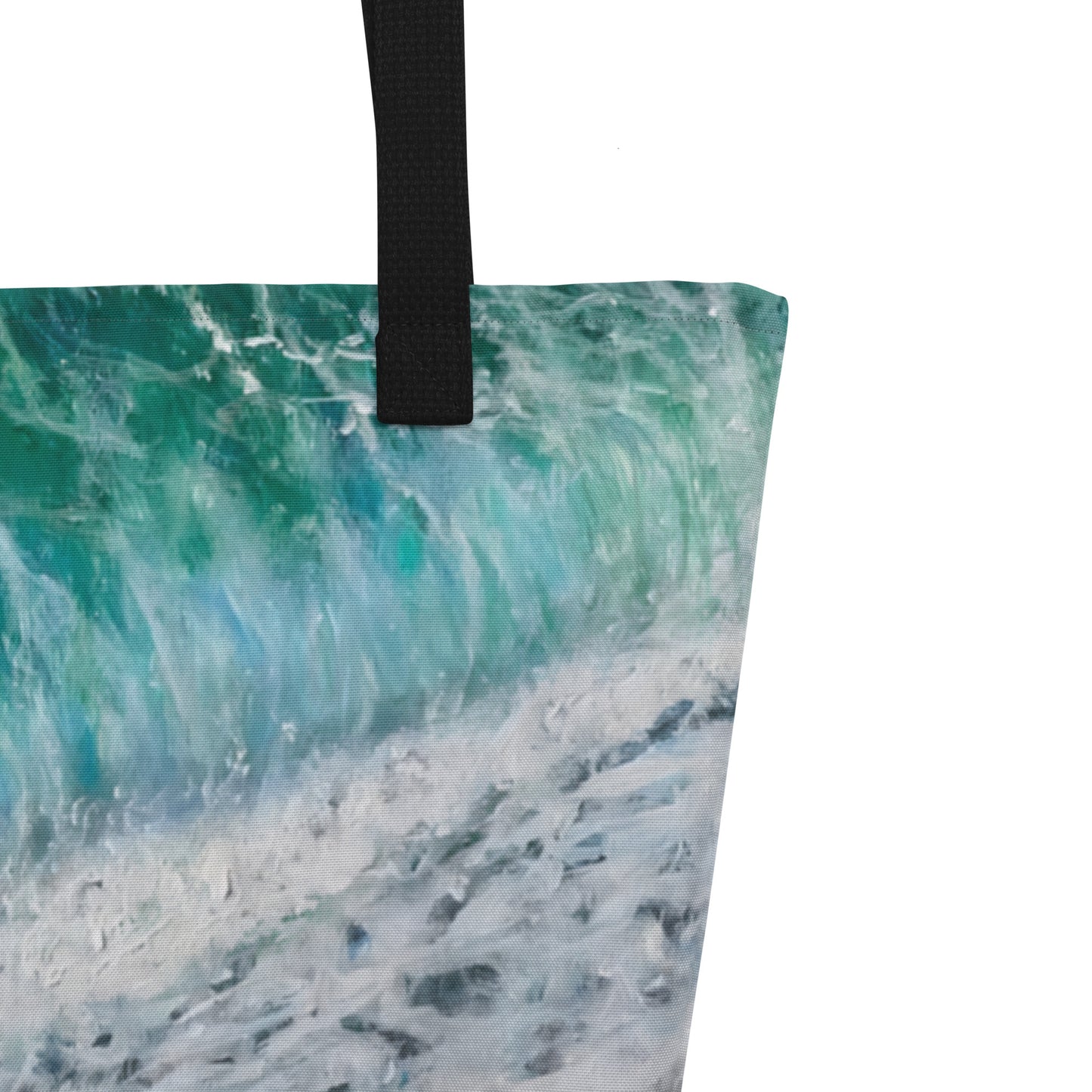 Wave Print Large Tote Bag