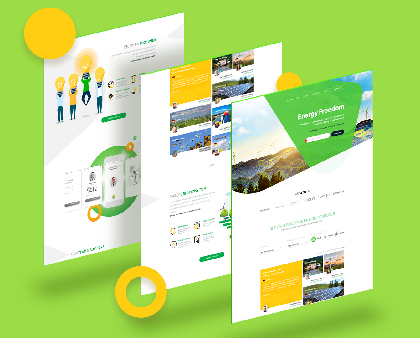 GreenEnergy App & Webpage Template Design